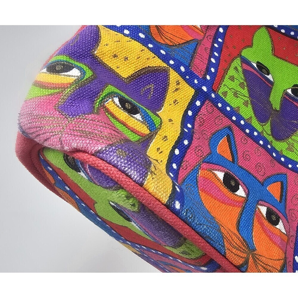 Vintage Y2K Laurel Burch Cat Shoulder Bag Embroidered Embellished Sequin Retro - Picture 5 of 16